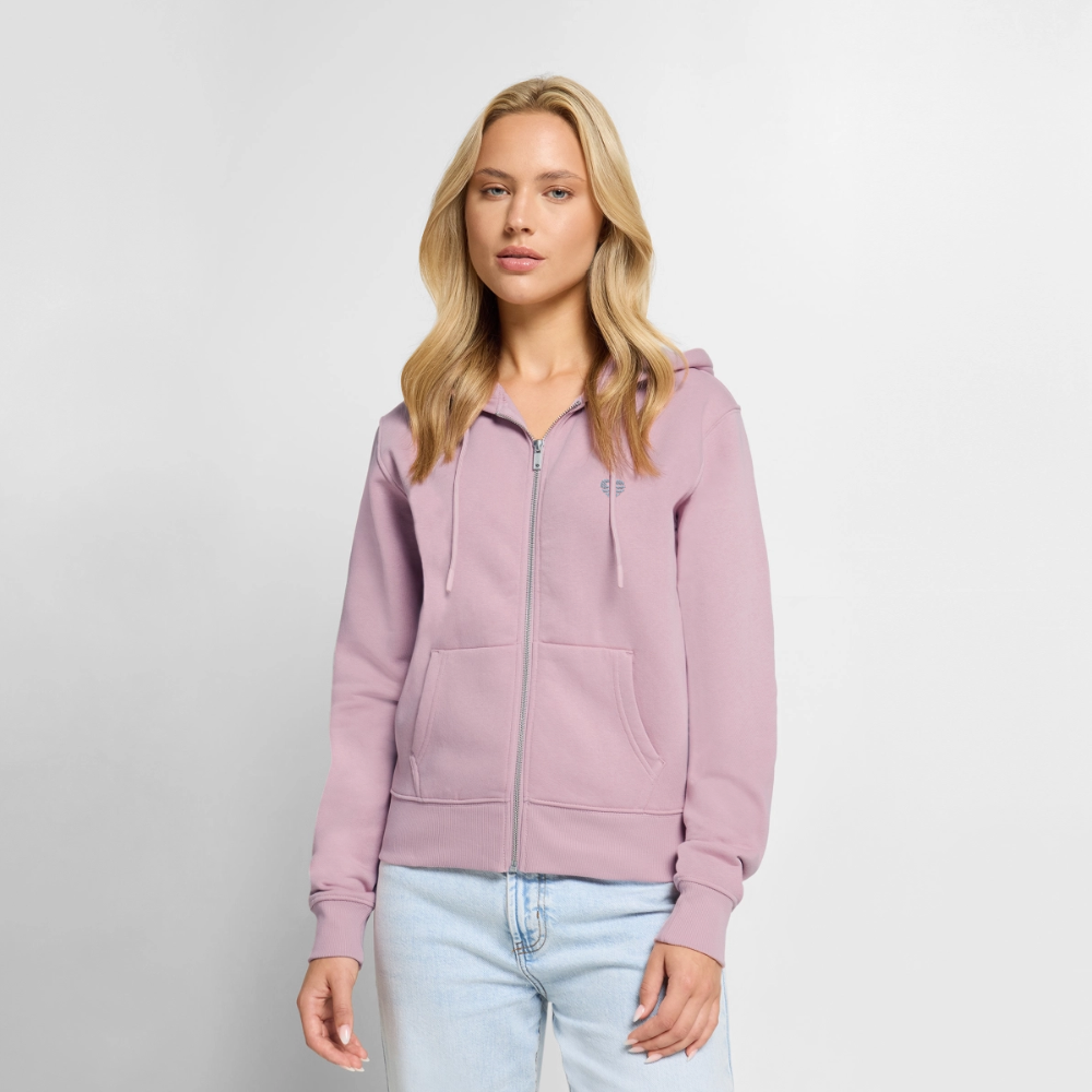 Wellenherz Stick - Frauen Premium Kapuzenjacke - Altrosa