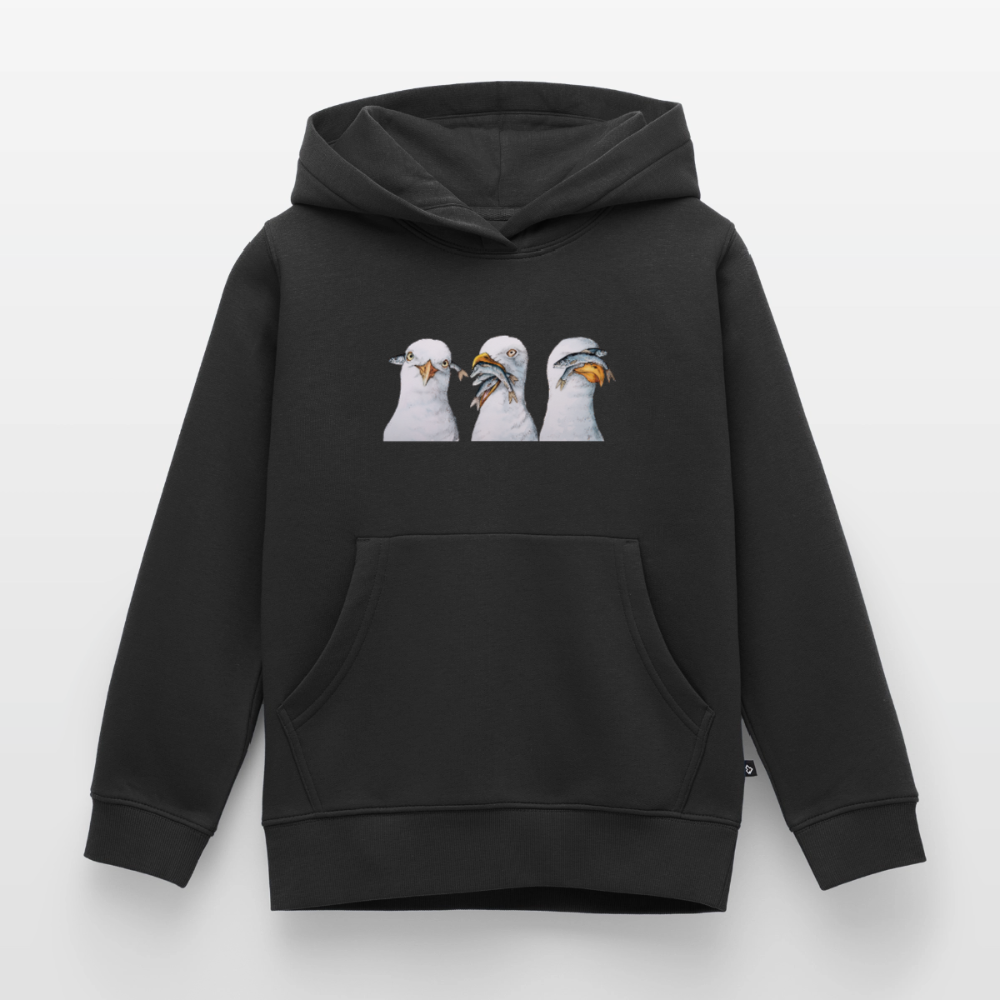 Drei Weise Möwen - Kinder Premium Hoodie - Schwarz