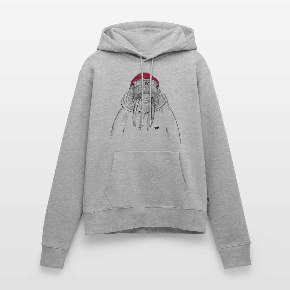 Kurt Hansen Walross - Frauen Premium Hoodie - Grau meliert