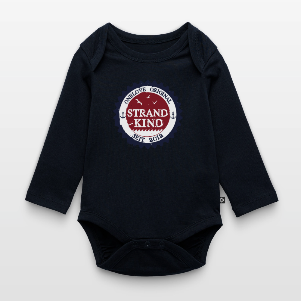 Strandkind Original - Baby Bio-Langarm-Body - Navy
