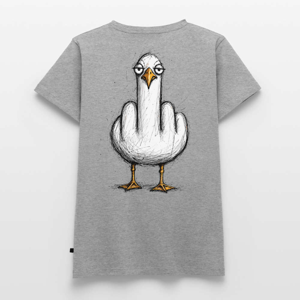 F**k You Möwe - Frauen Premium T-Shirt - Grau meliert