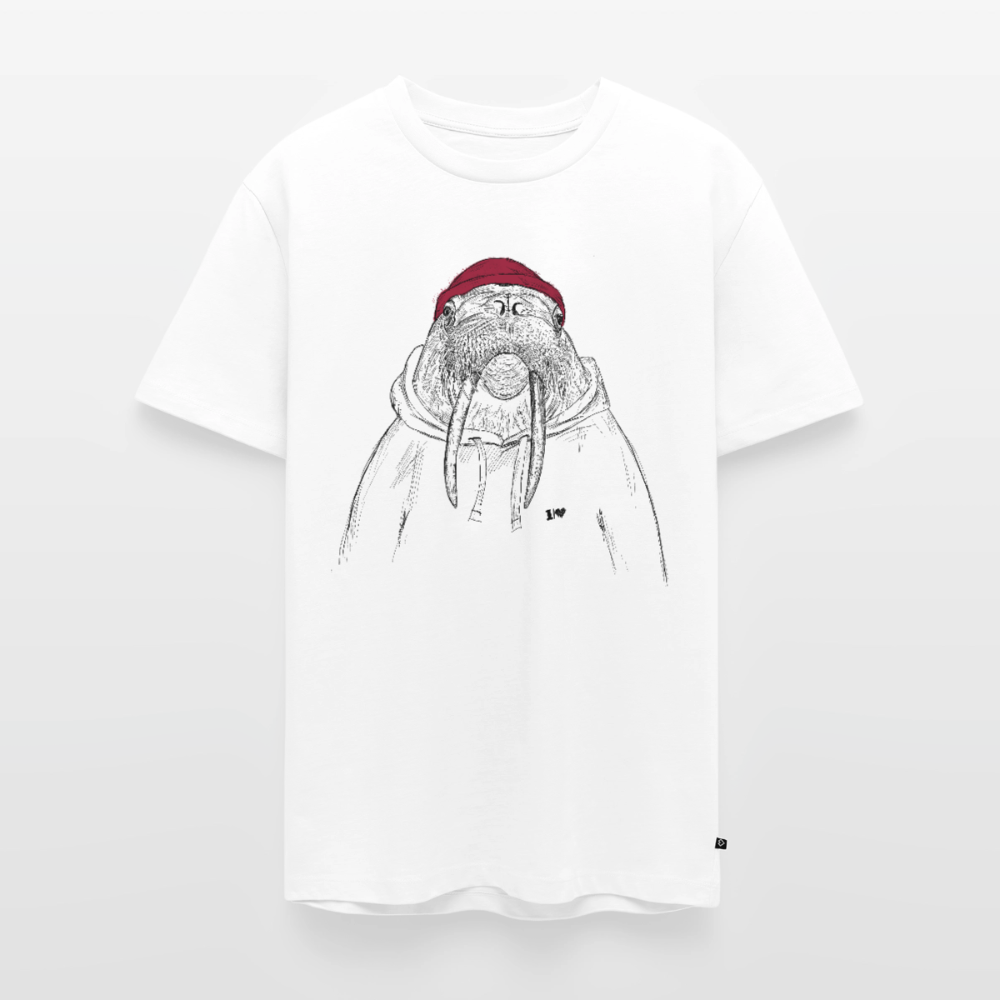 Kurt Hansen Walross - Unisex Premium T-Shirt - Weiß