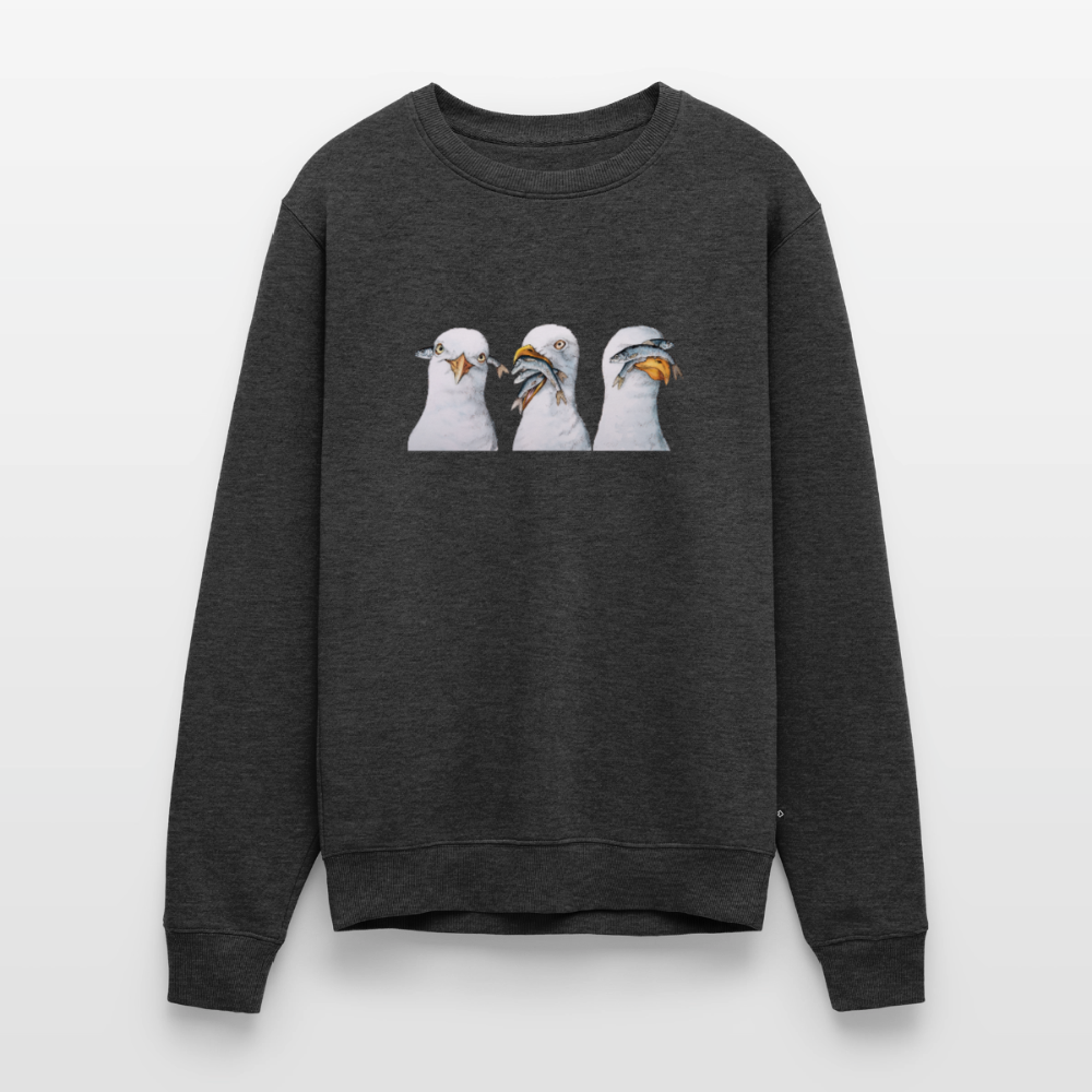 Drei Weise Möwen - Unisex Premium Pullover - Anthrazit meliert