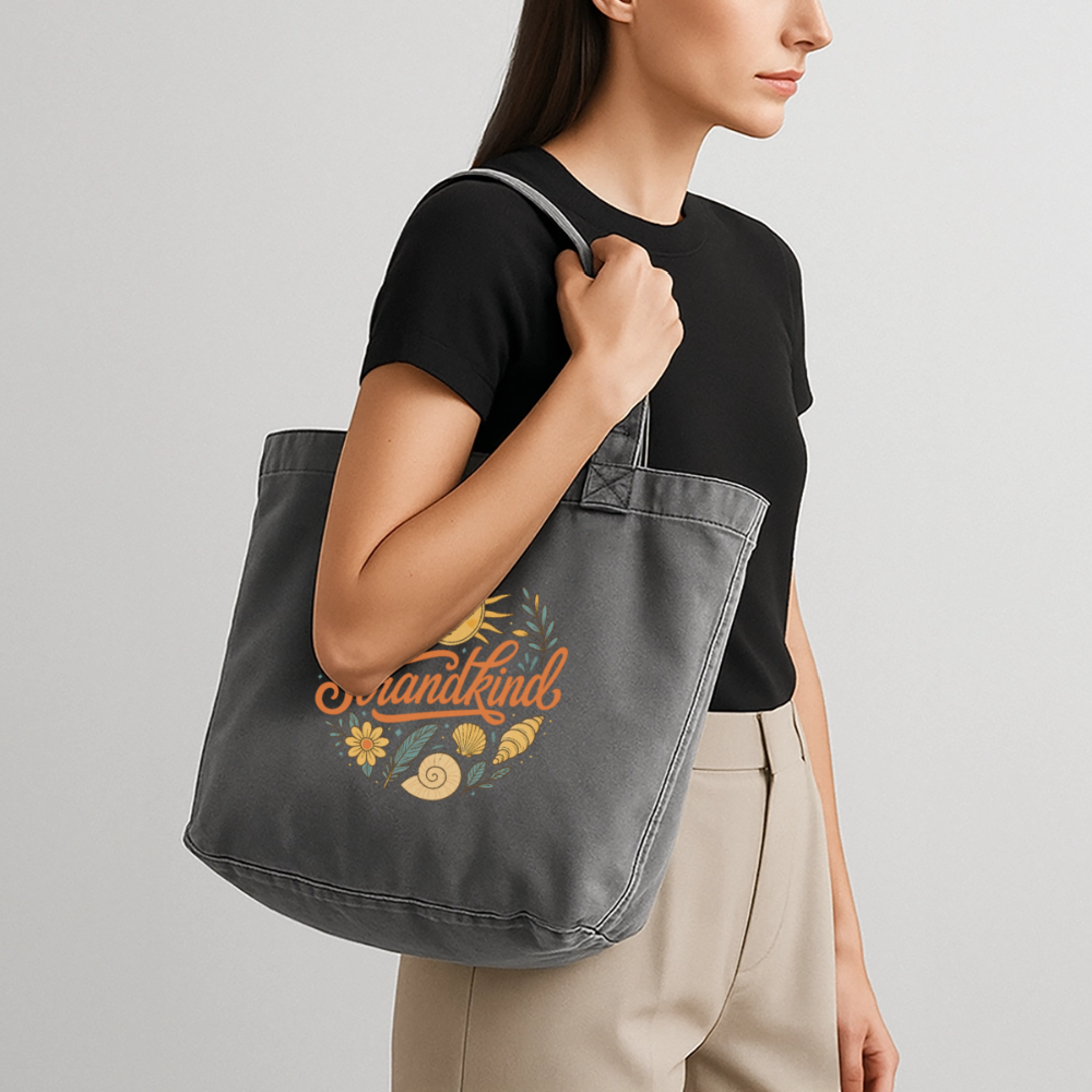 Strandkind - Vintage-Washed Shopper - Vintage Schwarz