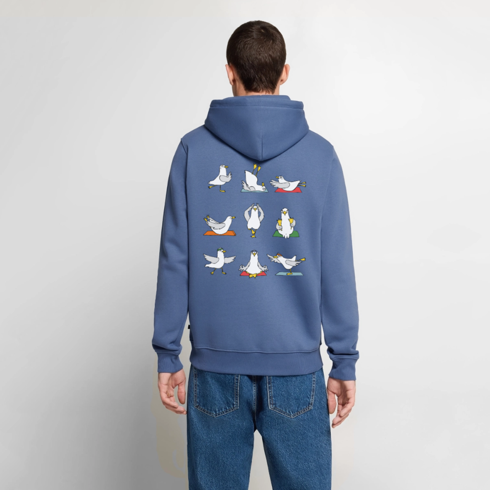 Yoga Möwen - Unisex Premium Hoodie - Taubenblau