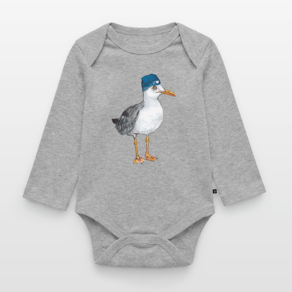 Hauk Original - Baby Bio-Langarm-Body - Grau meliert