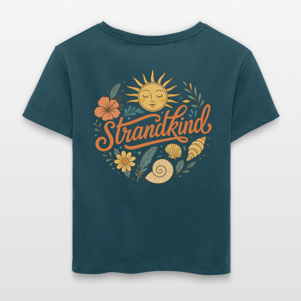 Strandkind - Relaxed Frauen Bio-T-Shirt - Dunkles Petrol