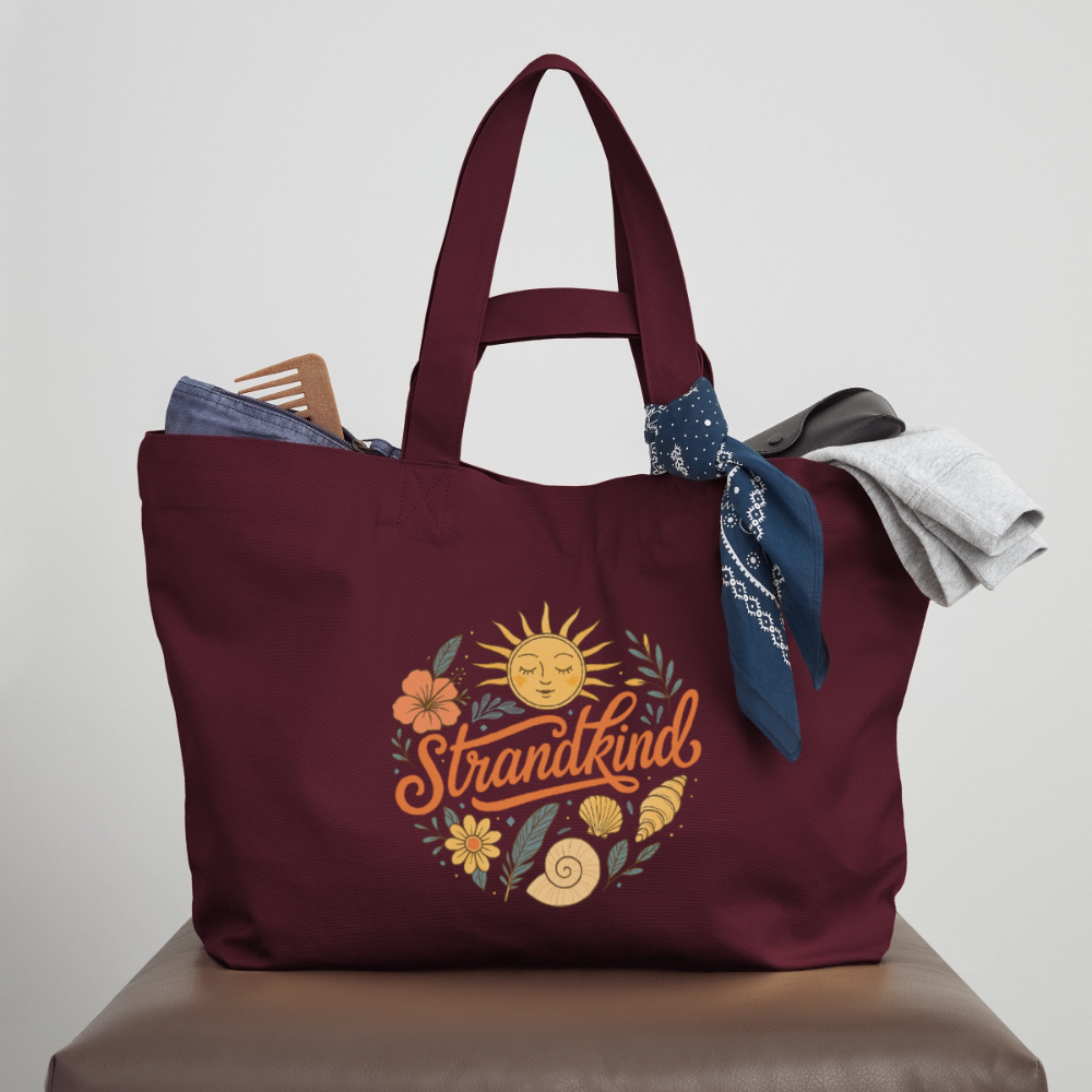 Strandkind - Recycelte Shopping Bag - Burgunderrot