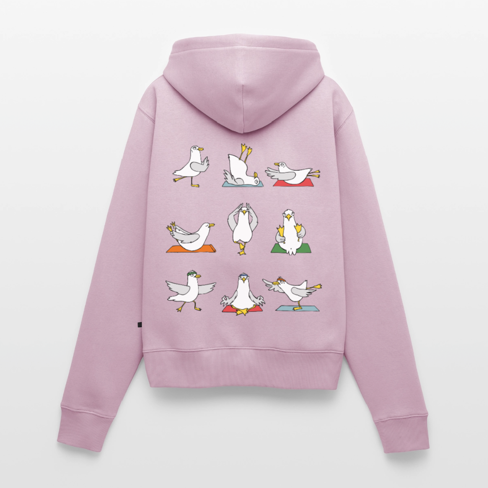 Yoga Möwen - Frauen Premium Kapuzenjacke - Altrosa