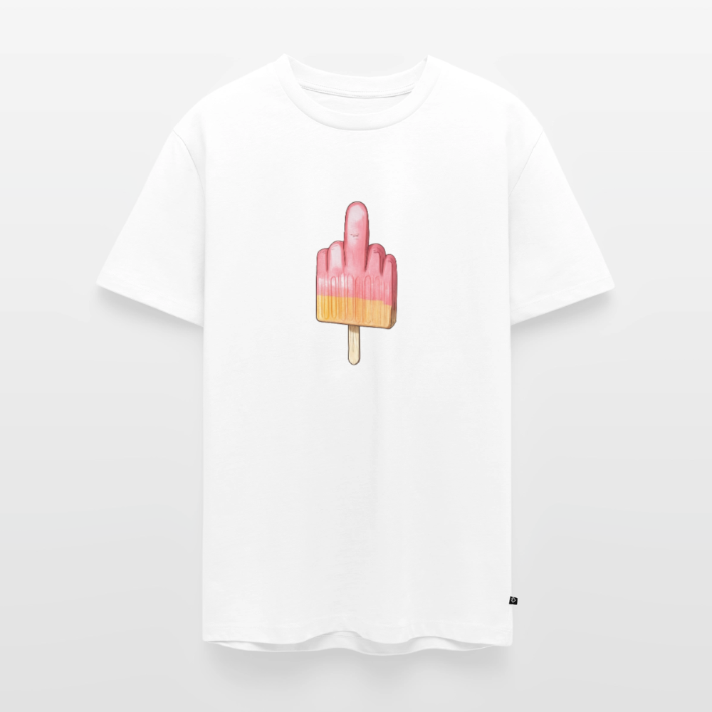 Mittelfinger-Eis - Unisex Premium T-Shirt - Weiß