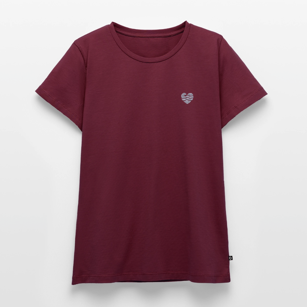 Wellenherz Stick - Frauen Premium T-Shirt - Burgunderrot