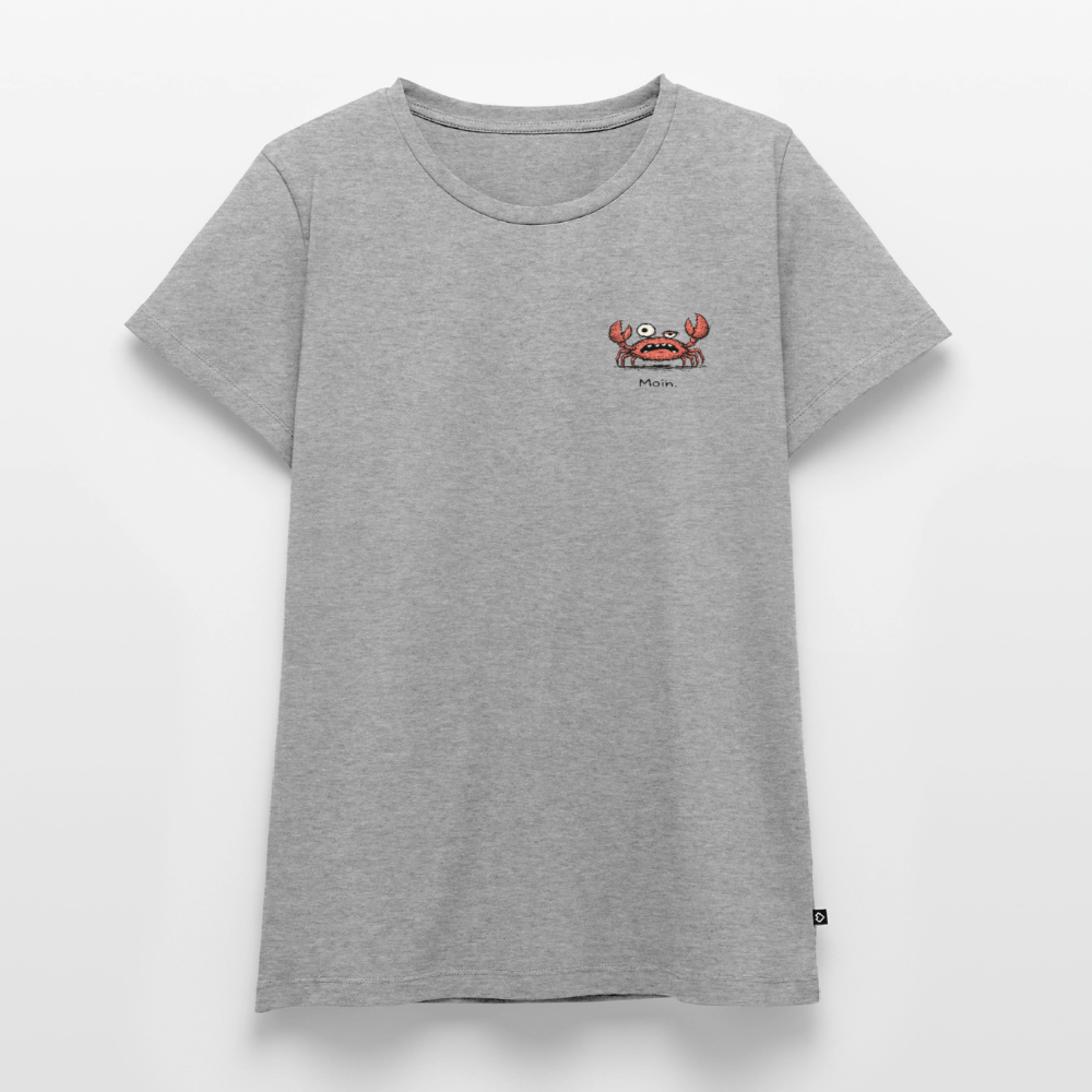 Moin Krabbe - Frauen Premium T-Shirt - Grau meliert
