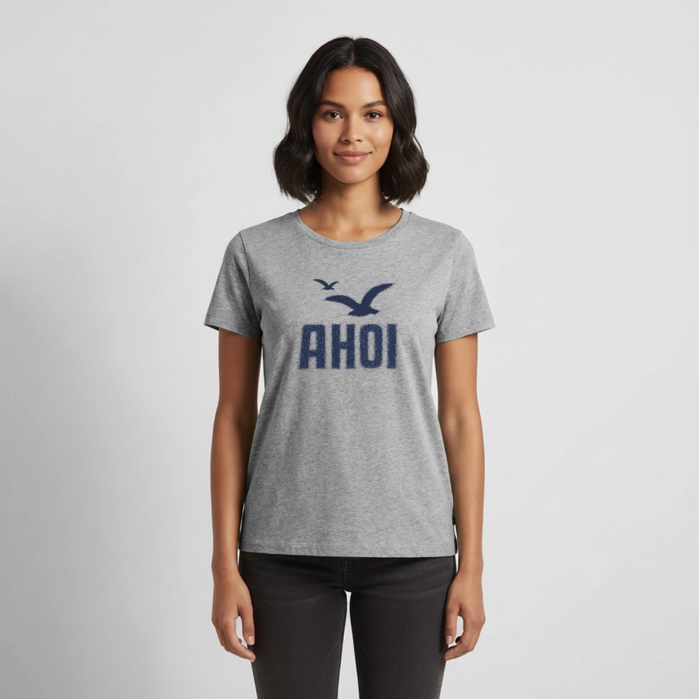 Ahoi - Frauen Premium T-Shirt - Grau meliert