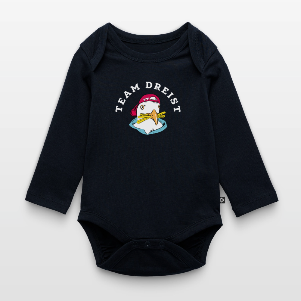 Team Dreist - Baby Bio-Langarm-Body - Navy