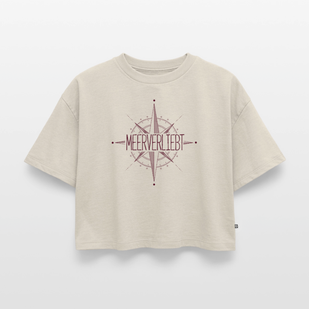 Nordkurs - Frauen Premium Oversized Bio Cropped T-Shirt - Beige