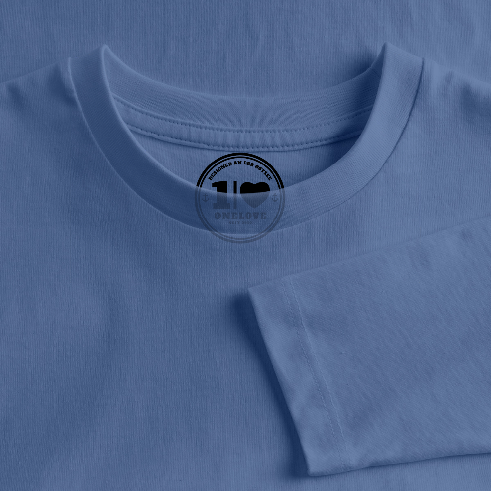 Strandkind Original - Kinder Premium Langarmshirt - Taubenblau