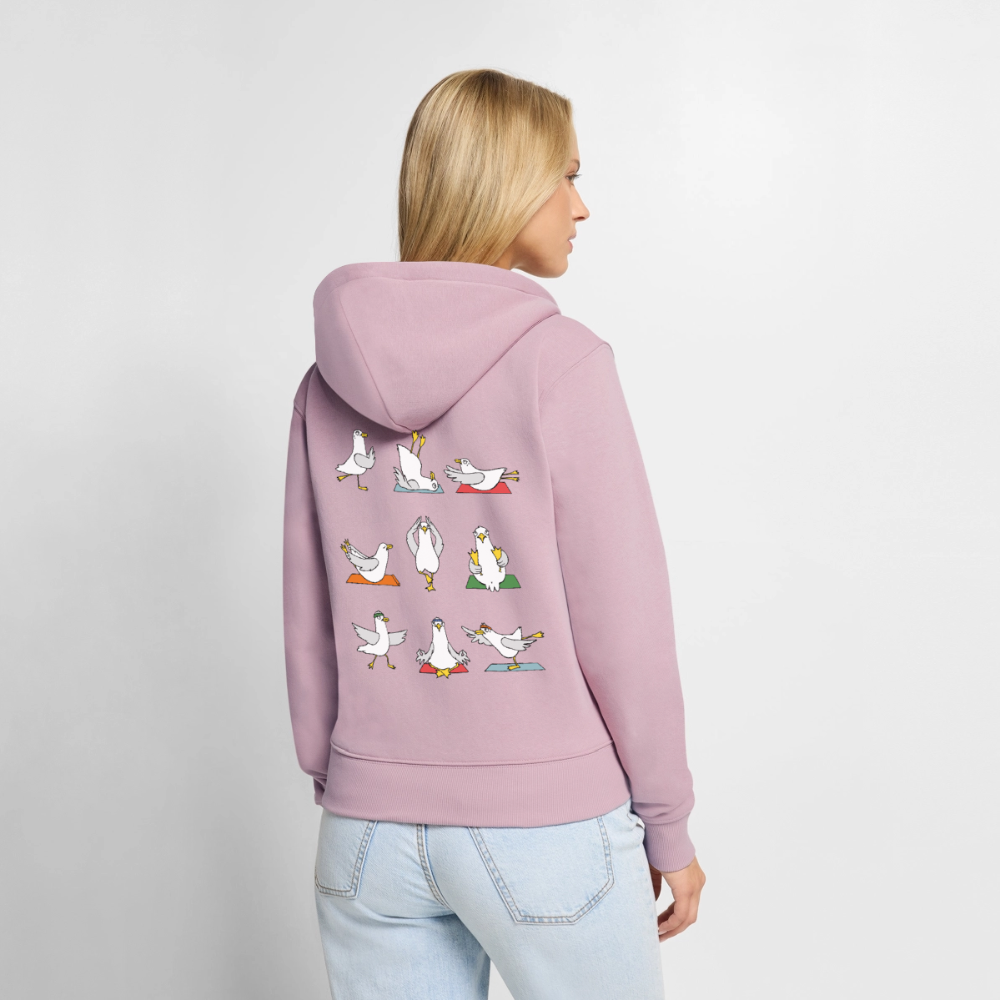 Yoga Möwen - Frauen Premium Kapuzenjacke - Altrosa