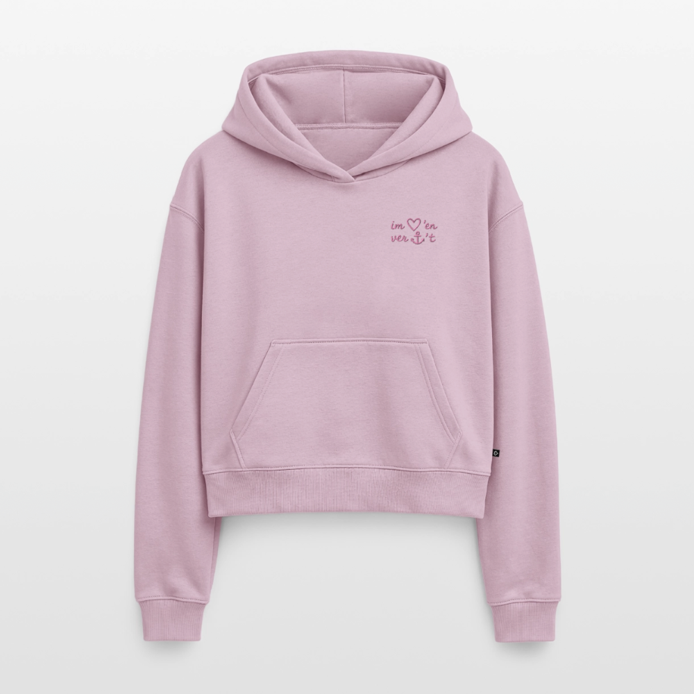 Im Herzen verankert Stick - Cropped Oversized Heavyweight Frauen Hoodie - Altrosa