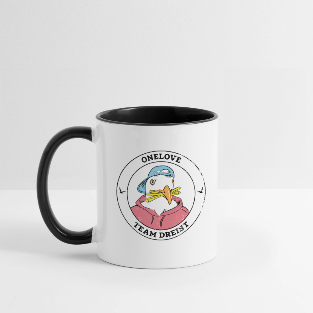 Team Dreist - Tasse zweifarbig - Weiß/Schwarz