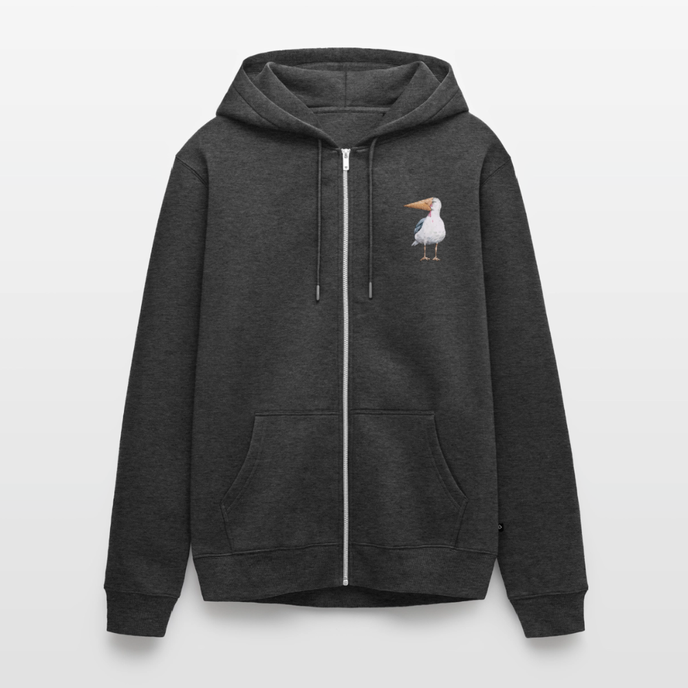 Eisvogel - Unisex Premium Kapuzenjacke - Anthrazit meliert