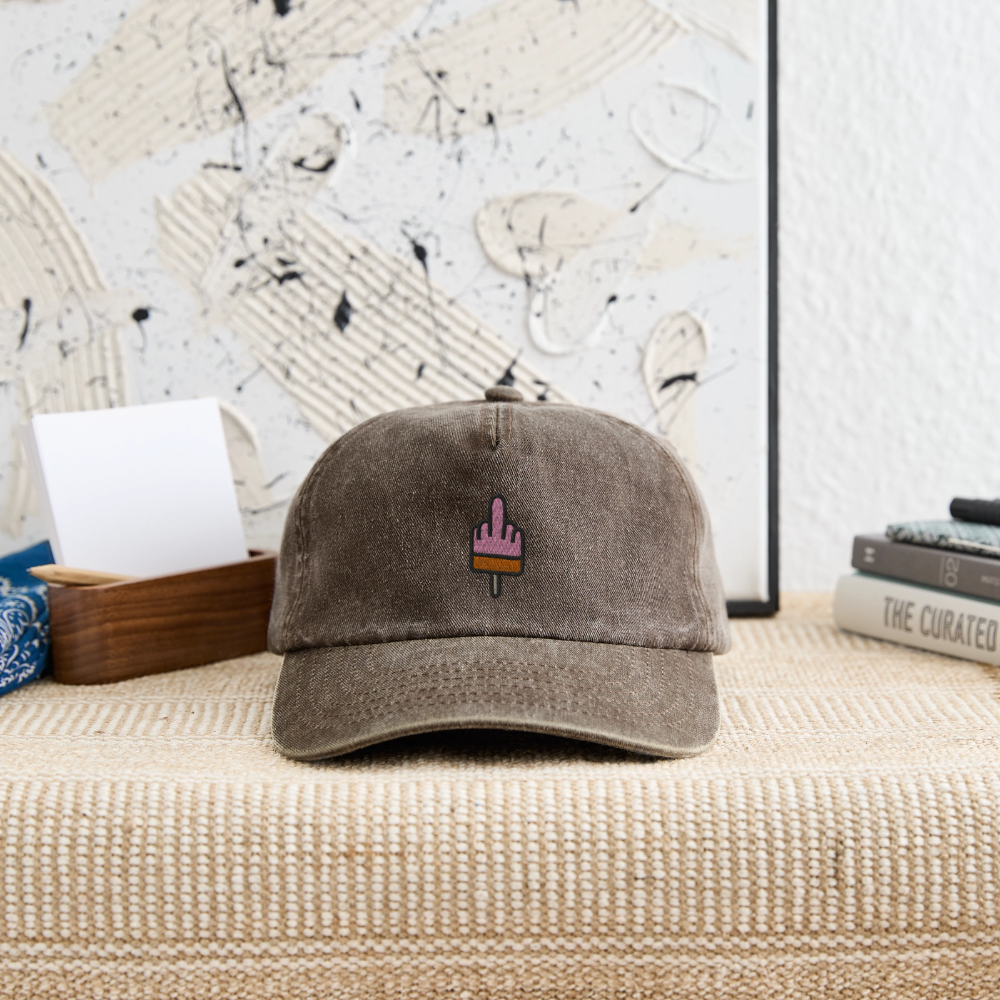 F**k You Eis - Relaxed Vintage Cap - Vintage Braun