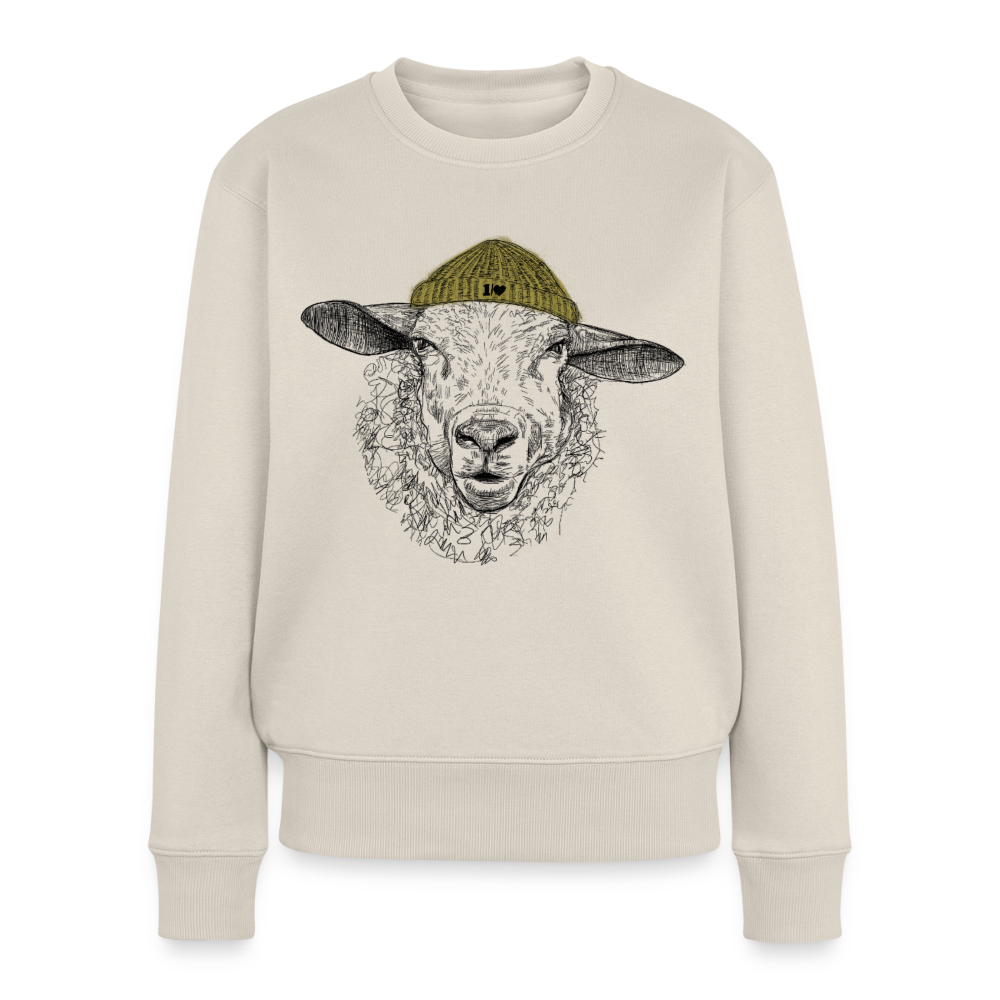 Wolle Schaf - Frauen Premium Pullover - Beige