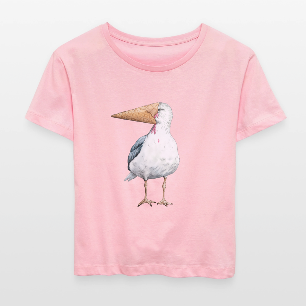Eisvogel - Relaxed Frauen Bio-T-Shirt - Hellrosa