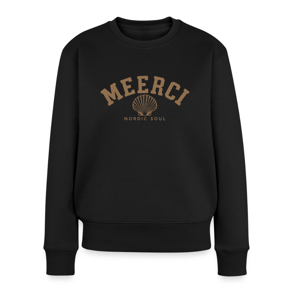 MEERCI Nordic Soul - Frauen Premium Pullover - Schwarz
