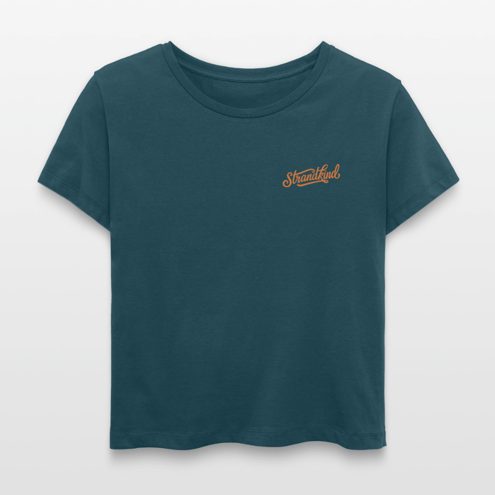 Strandkind - Relaxed Frauen Bio-T-Shirt - Dunkles Petrol