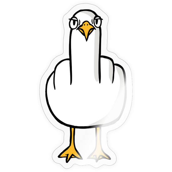 Fuck you seagull - Sticker size S (10 x 10 cm)