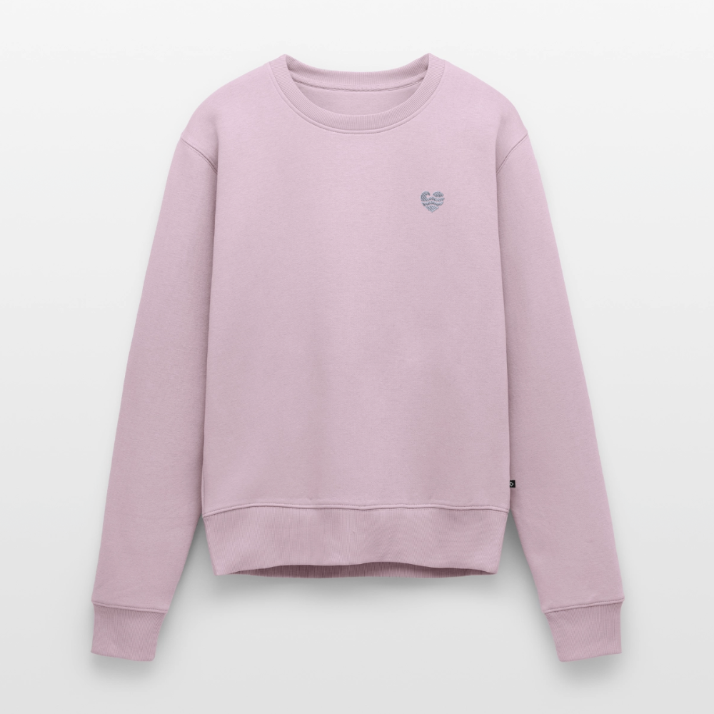 Wellenherz Stick - Frauen Premium Pullover - Altrosa