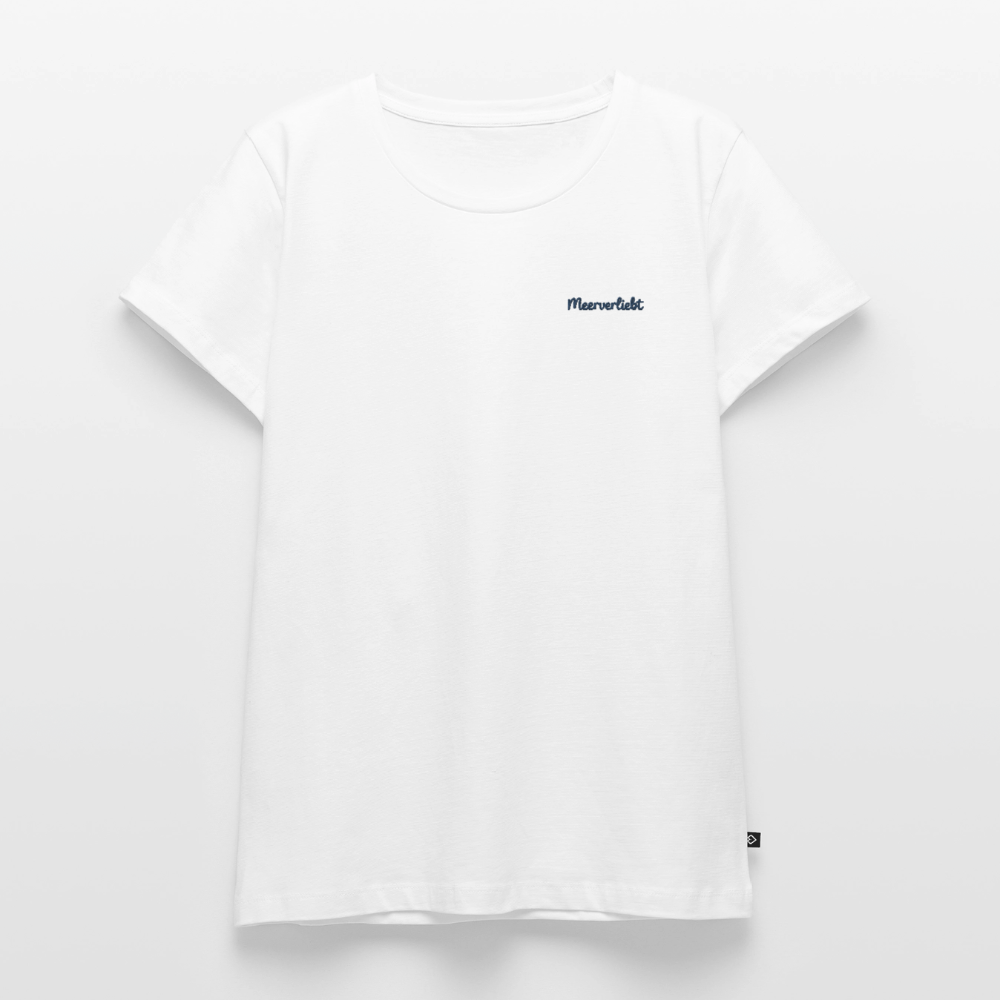 Meerverliebt Stick - Frauen Premium T-Shirt - Weiß