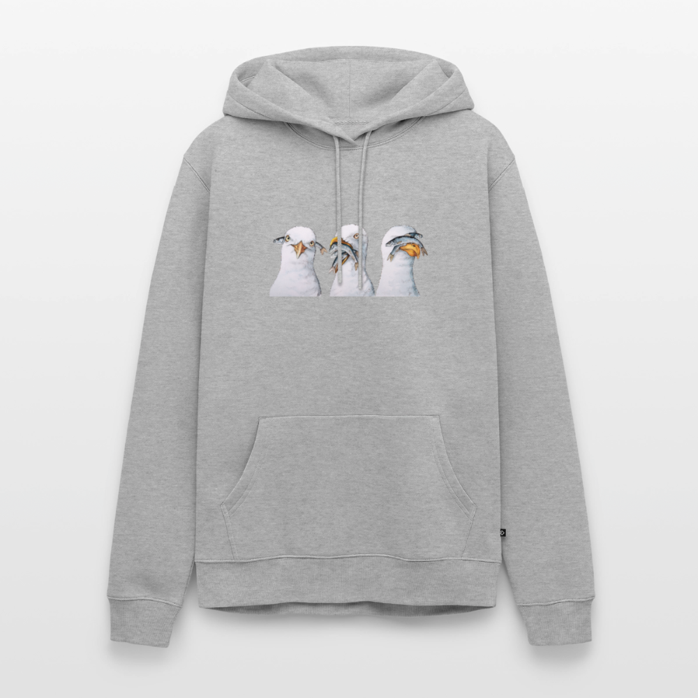 Drei Weise Möwen - Unisex Premium Hoodie - Grau meliert