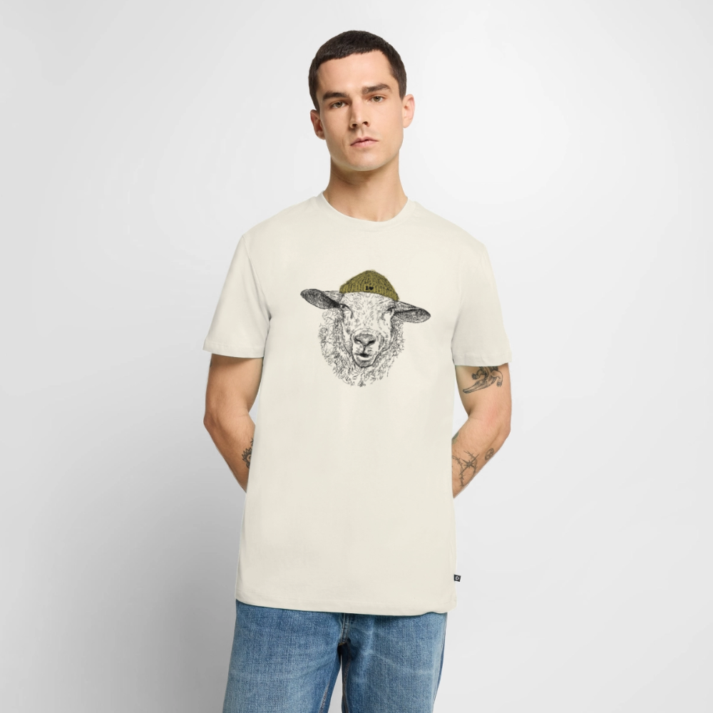 Wolle Schaf - Unisex Premium T-Shirt - Naturweiß