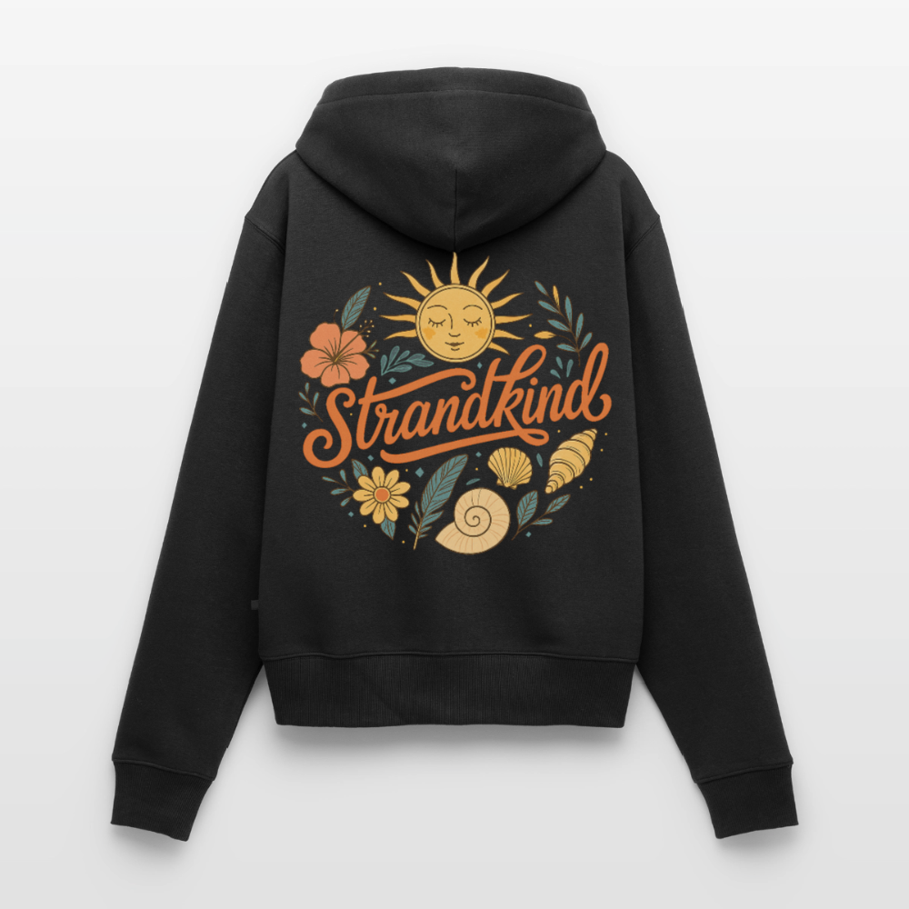 Strandkind - Frauen Premium Kapuzenjacke - Schwarz