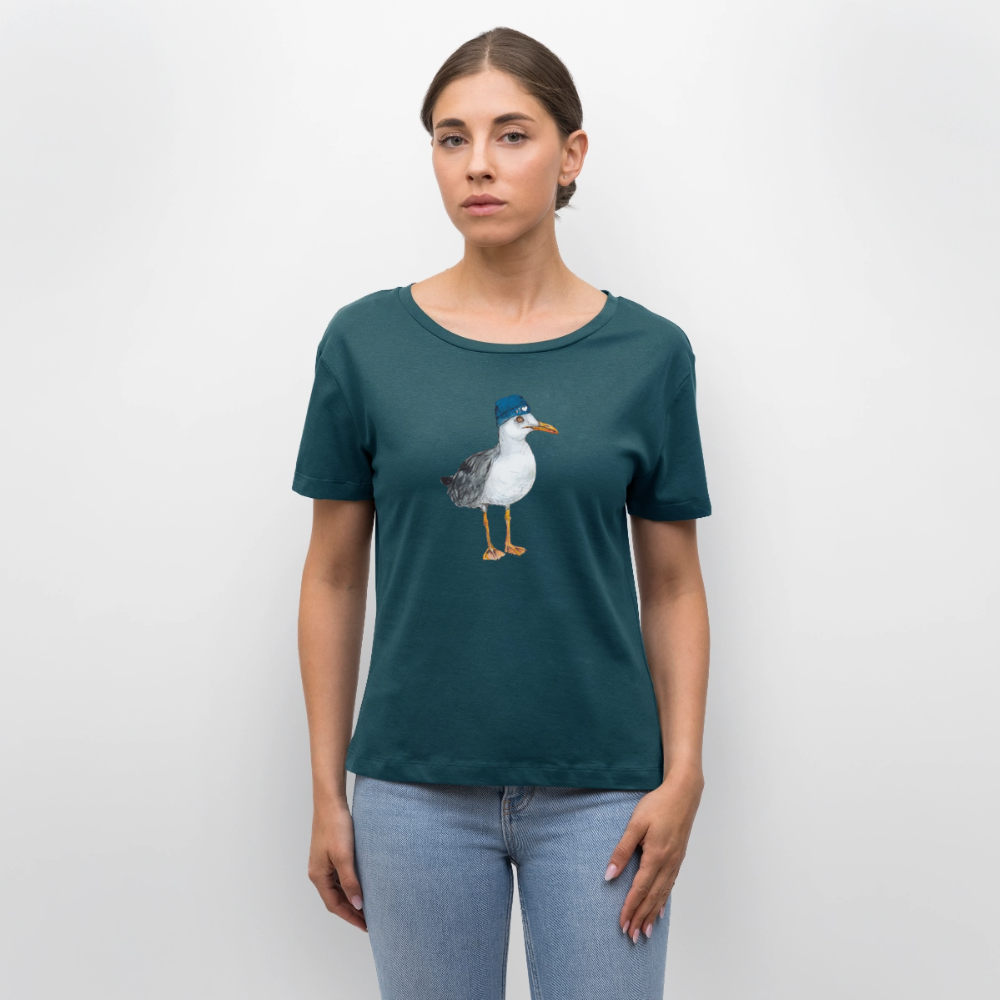 Hauk Original - Relaxed Frauen Bio-T-Shirt - Dunkles Petrol