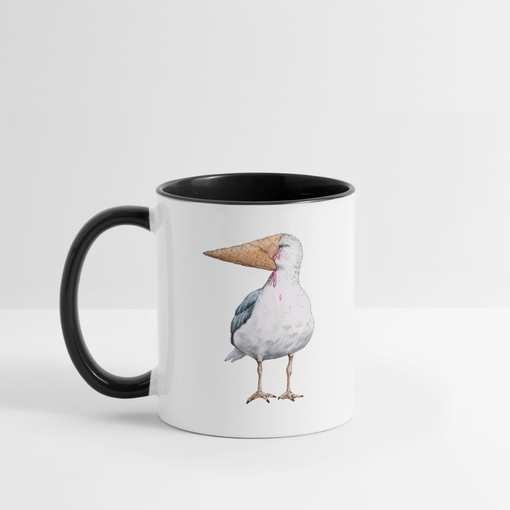 Eisvogel - Tasse zweifarbig - Weiß/Schwarz