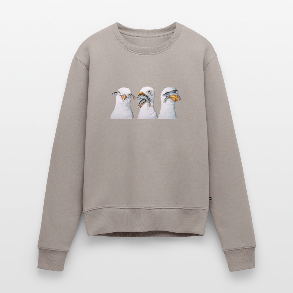 Drei Weise Möwen - Frauen Premium Pullover - Taupe