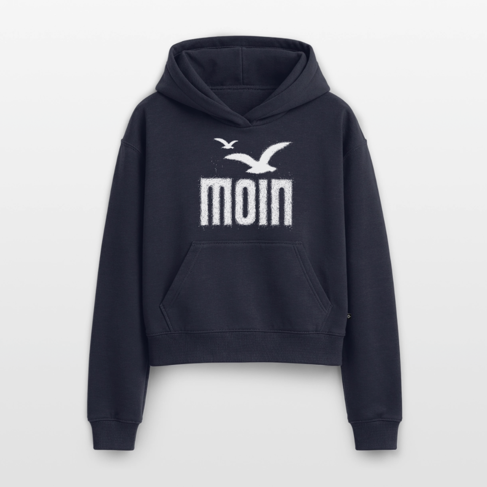 Moin - Cropped Oversized Heavyweight Frauen Hoodie - Navy