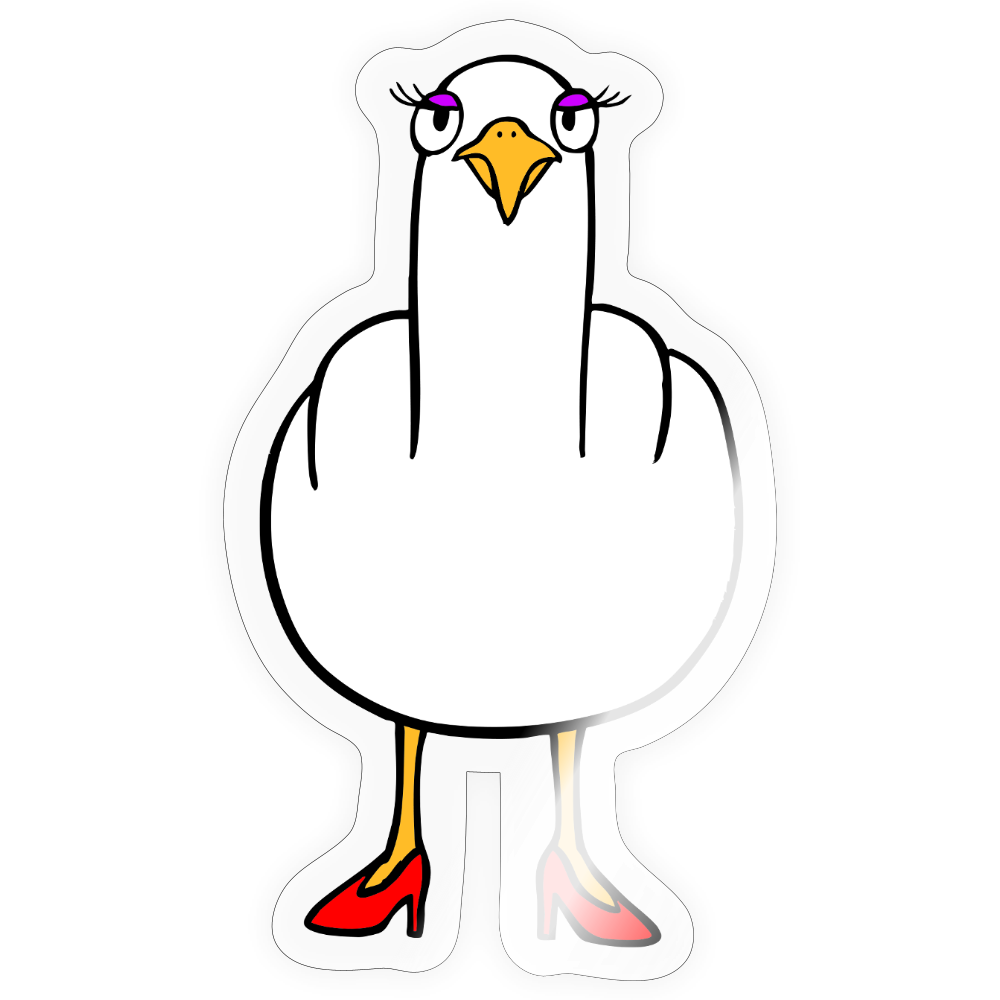 F**K YOU MÖWENLADY - Sticker Größe S (10 x 10 cm) - Transparent glänzend