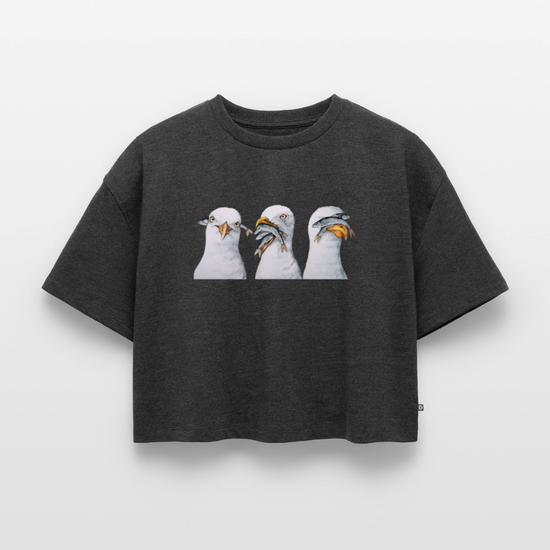 Drei Weise Möwen - Frauen Oversized Cropped T-Shirt