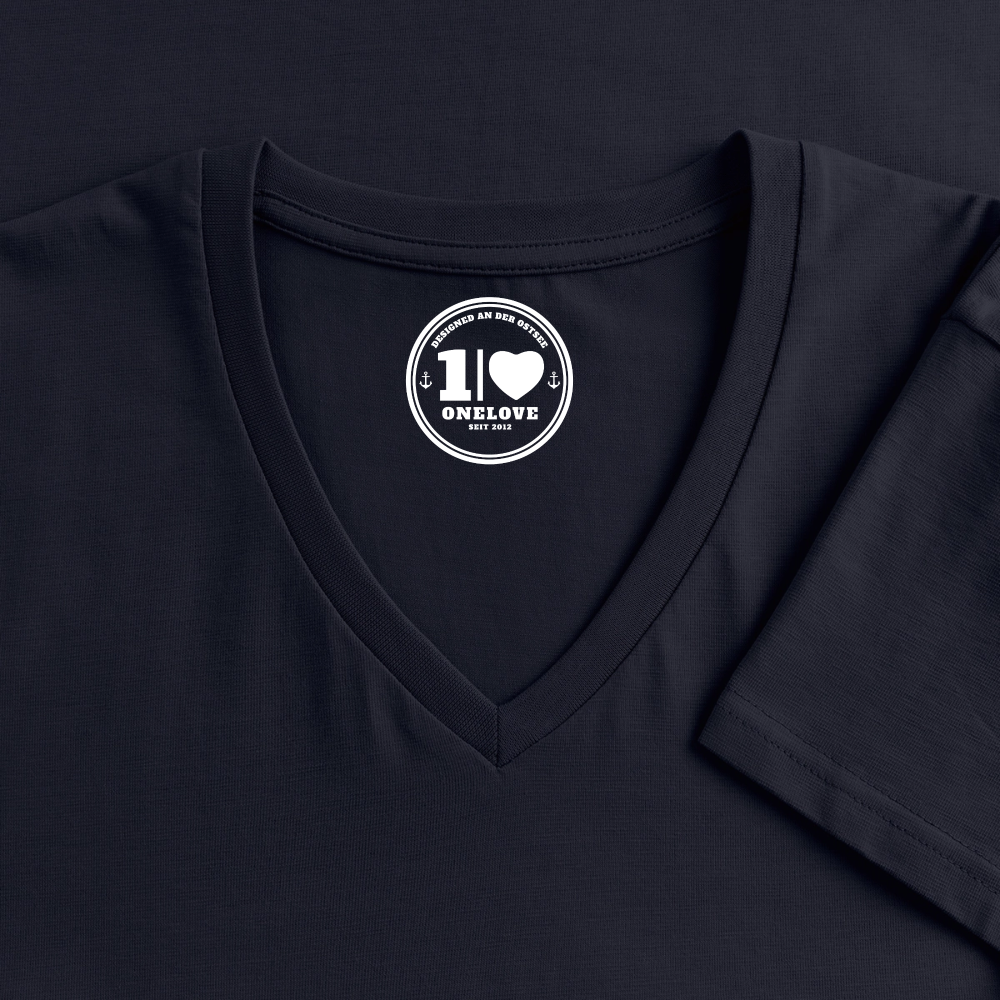 Eisvogel - Frauen Bio-T-Shirt mit V-Ausschnitt - Navy