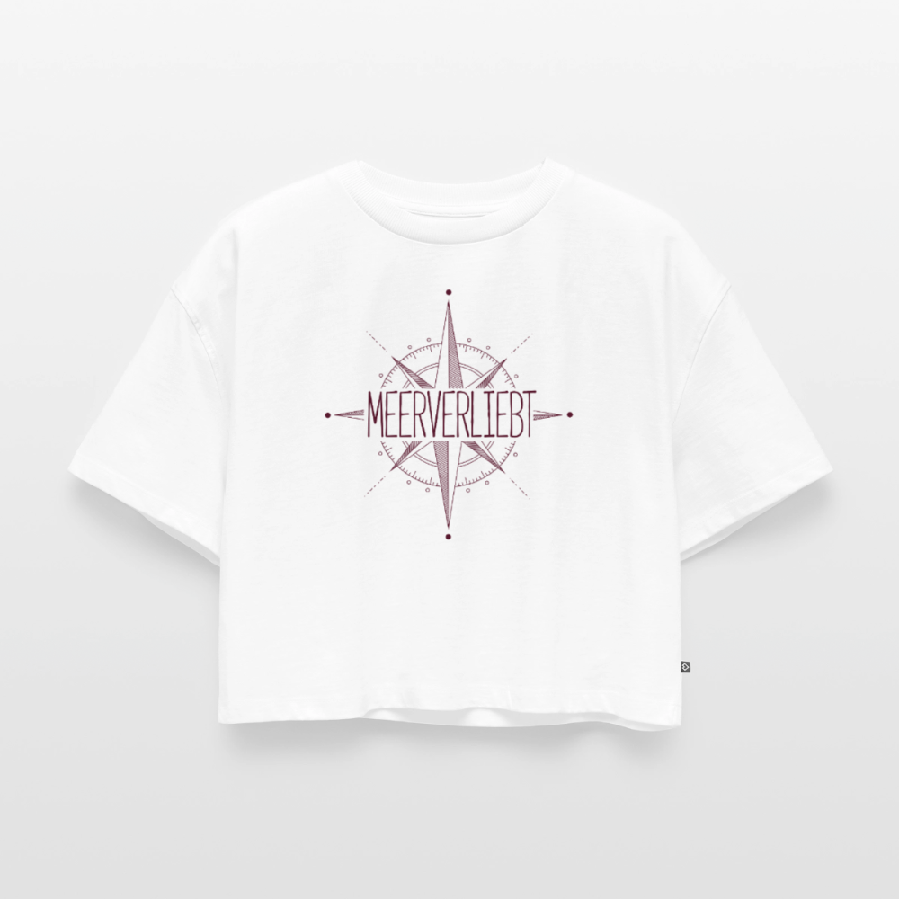 Nordkurs - Frauen Premium Oversized Bio Cropped T-Shirt - Weiß