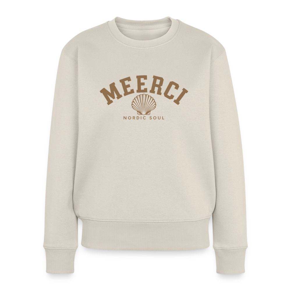 MEERCI Nordic Soul - Frauen Premium Pullover - Beige