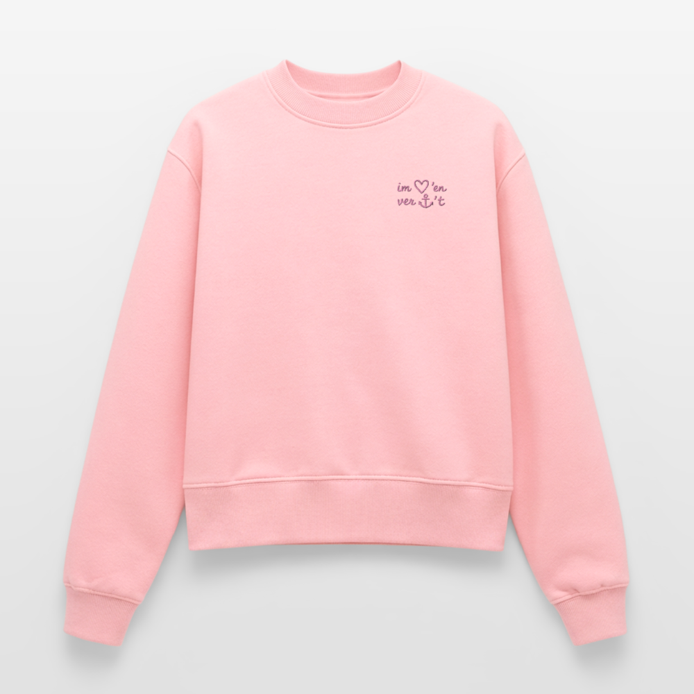 Im Herzen Verankert Stick - Relaxed Frauen Organic Sweatshirt - Rosa
