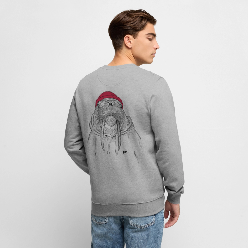 Kurt Hansen Walross - Unisex Premium Pullover - Grau meliert