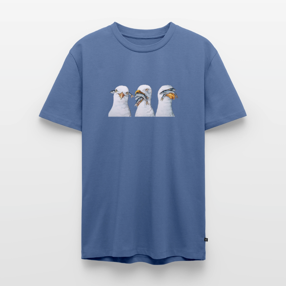 Drei weise Möwen - Unisex Premium T-Shirt - Taubenblau