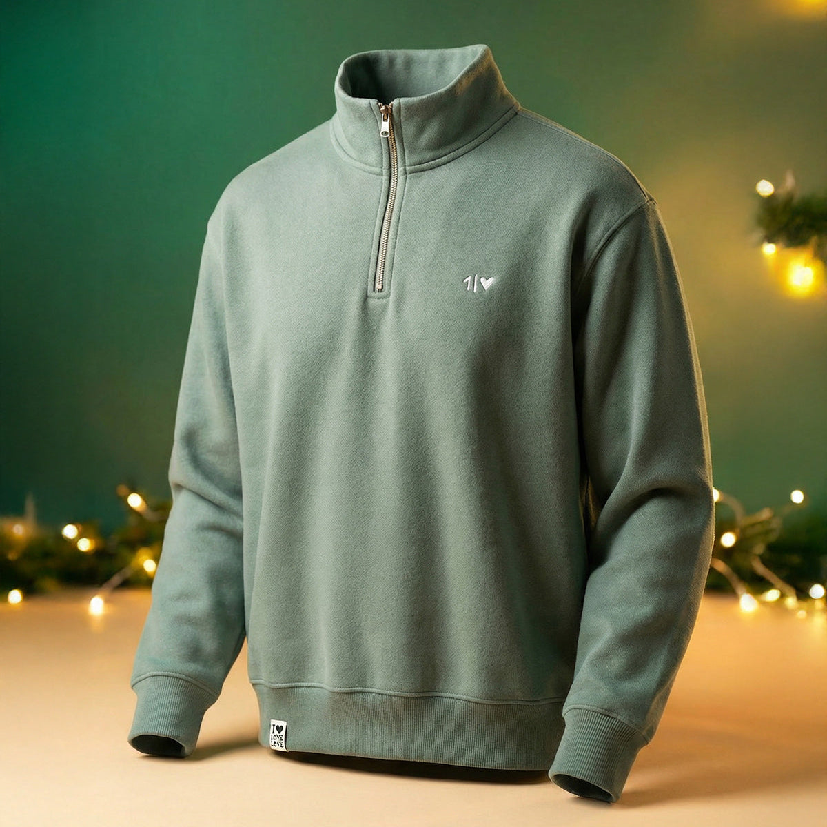 ONELOVE - Unisex Premium Zipper | 100% Bio-Baumwolle | Edler Stick