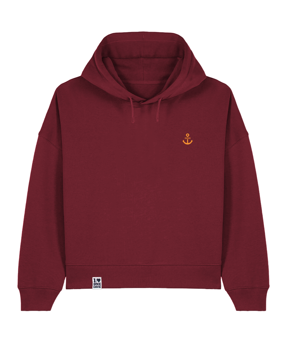 Unser Klassiker - Damen Premium Hoodie | Bio-Baumwolle | Edler Stick