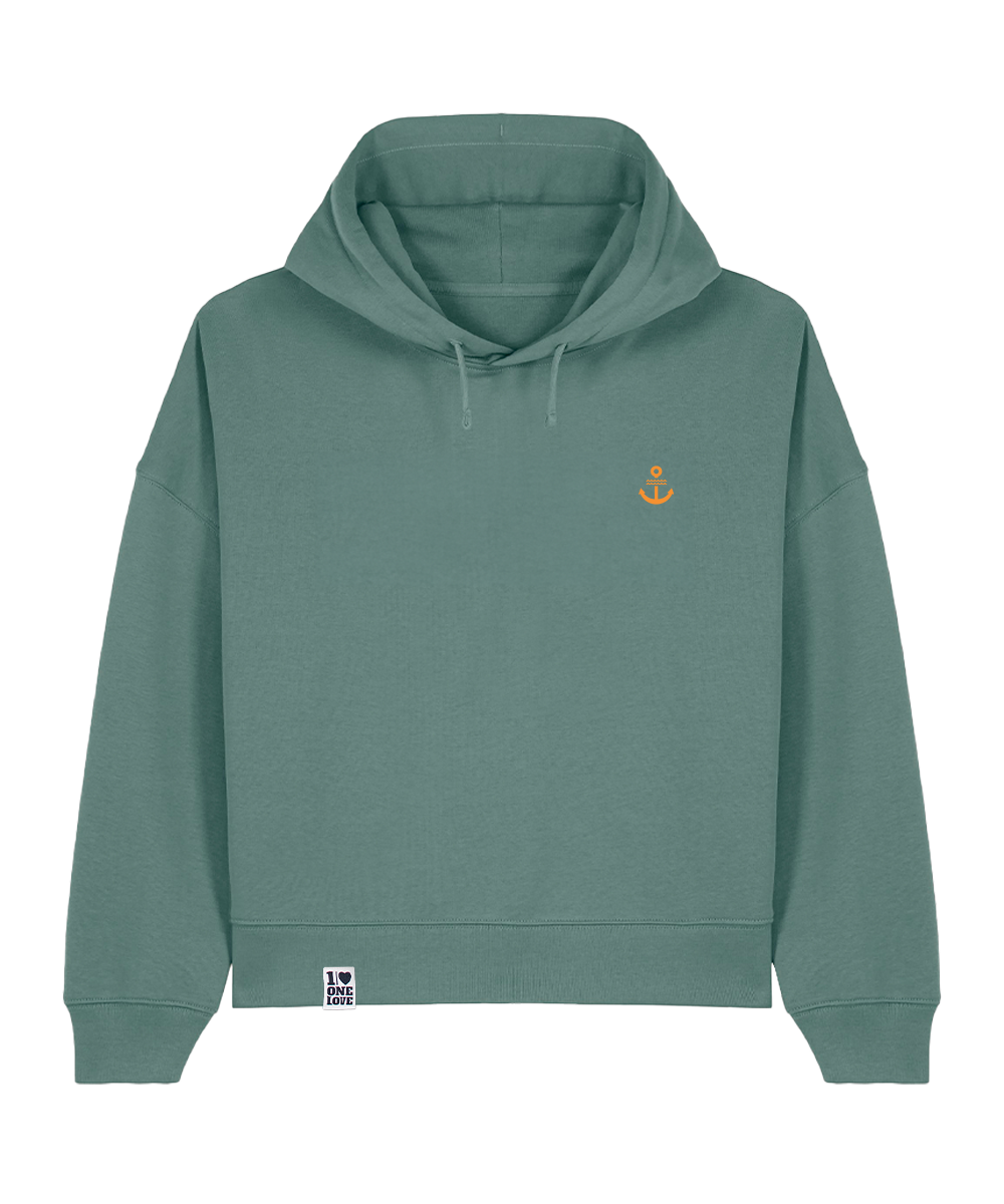 Unser Klassiker - Damen Premium Hoodie | Bio-Baumwolle | Edler Stick